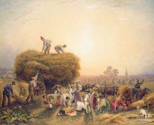 Haciendo heno, 1832 de George Shepherd