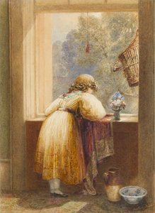 Mirando desde una ventana de arriba, 1832 de George Shepherd