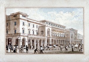 El Teatro del Rey, Haymarket, Westminster, Londres, 1828 de George Shepherd
