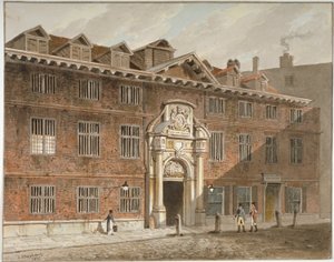Fachada oeste de Blackwell Hall, King Street, Ciudad de Londres de George Shepherd