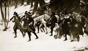 La huida de los hugonotes de George Sheridan Knowles
