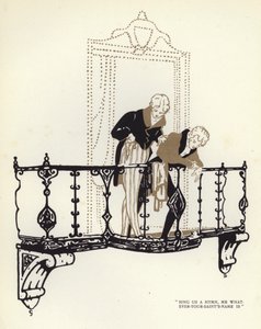 Ilustración para El Hipócrita Feliz de Max Beerbohm de George Sheringham