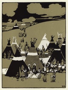 Por la noche llegaron a un campamento