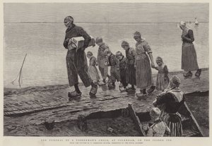 El funeral de un niño pescador, en Volendam, en el Zuider Zee de George Sherwood Hunter