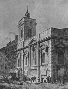 Iglesia de Santa Mildred, Poultry, Ciudad de Londres, 1812 1911 de George Sidney Shepherd
