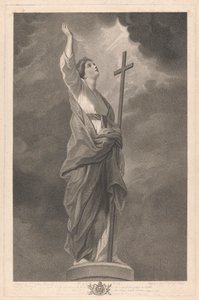 Ventana oeste de la capilla del New College de Oxford: Las virtudes - La fe de George Siegmund Facius