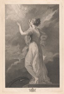 Ventana oeste de la capilla del New College de Oxford: Las Virtudes - Esperanza de George Siegmund Facius