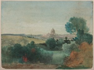 San Pedro visto desde la Campagna de George Snr. Inness