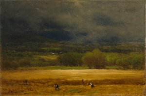 El campo de trigo, c. 1875-77 (óleo sobre lienzo) de George Snr. Inness