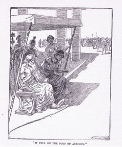 Cayó sobre el pie de Acrisio, de Los Héroes publicado por George Allen y Unwin 1929