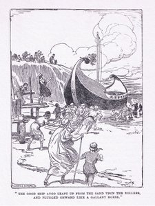 El buen barco Argo saltó de la arena sobre rodillos y avanzó como un caballo valiente, de Los Héroes publicado por George Allen y Unwin 1929 de George Soper