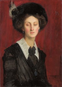 Hilda con un Sombrero Negro de George Spencer Watson