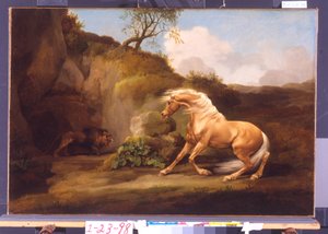 Un caballo asustado por un león, c.1790-5