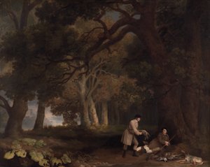 Un descanso después de la caza de George Stubbs