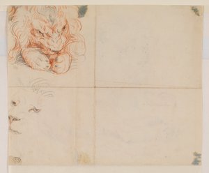 Cabeza y patas de un león de George Stubbs