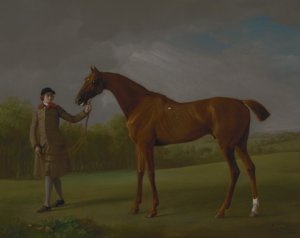 Lustre, sostenido por un Novio de George Stubbs