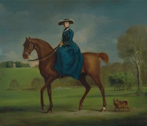 La Condesa de Coningsby vestida de Charlton Hunt de George Stubbs