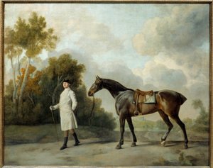 Retrato de Assheton, Primer Vizconde Curzon y su yegua María de George Stubbs