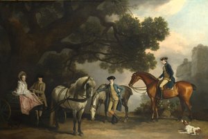 Las familias Milbanke y Melbourne, ca 1769 de George Stubbs