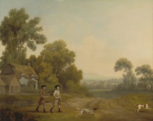Dos caballeros van a un tiroteo de George Stubbs