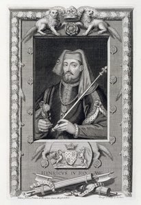 Enrique IV, Rey de Inglaterra, después de una pintura en Hampton Court, grabado por el artista de George Vertue
