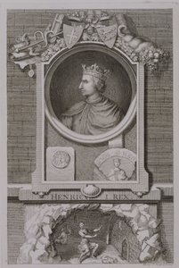 Enrique I (1068-1135) Rey de Inglaterra desde 1100, grabado por el artista de George Vertue