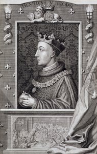 Enrique V (1387-1422), después de una pintura en el Palacio de Kensington de George Vertue