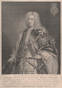 Lionel Cranfield Sackville, I Duque de Dorset de George Vertue