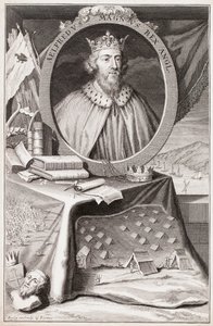 Retrato de Alfredo el Grande de George Vertue