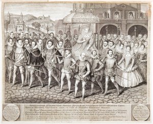Procesión Real de la Reina Isabel I, c. 1580-1744 de George Vertue
