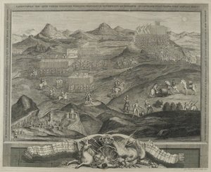 La formación de batalla de Carberry Hill cerca de Edimburgo en 1567, c.1738 de George Vertue