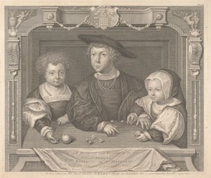 Tres hijos de Enrique VII y su reina Isabel, el príncipe Arturo, el príncipe Enrique y la princesa Margarita