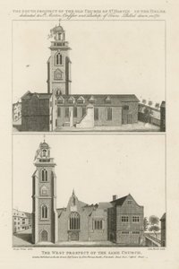 Dos perspectivas de St Martin in the Field de George Vertue