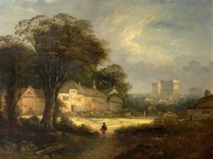 Castillo Ashby, Northamptonshire, siglo XIX de George Vincent