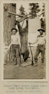 El indio "Ben", famoso explorador Washoe. Lago Tahoe, California