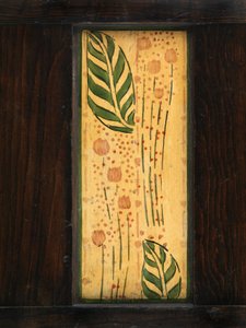 Panel mural decorativo (roble pintado) de George Walton