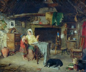 El Pastor de Ettrick Recibiendo sus Primeras Impresiones de su Madre, 1858 de George Washington Brownlow