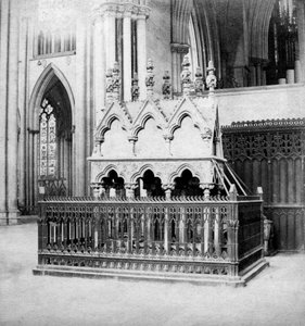 Monumento de Walter de Grey, York Minster, York, North Yorkshire, principios del siglo XX de George Washington Wilson
