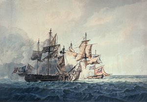 La acción entre el balandro de Su Majestad, Bonne Citoyenne, y la fragata francesa, La Furieuse, el 6 de julio de 1809, de las Islas Occidentales