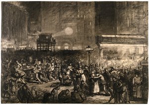 Noche electoral en Times Square de George Wesley Bellows
