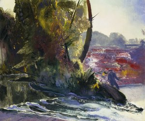 Pescador y arroyo, 1920 de George Wesley Bellows