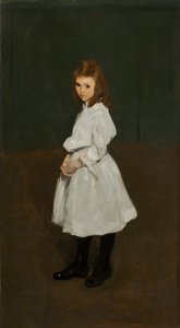 Niña Pequeña en Blanco Queenie Burnett, 1907 de George Wesley Bellows