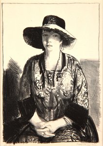 El sombrero negro, 1921 de George Wesley Bellows
