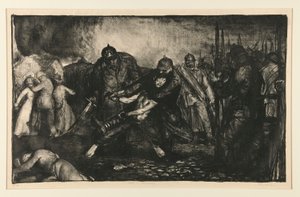 Llega el enemigo, o llegan los alemanes, de la serie Guerra de George Wesley Bellows