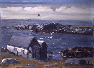 Las Gaviotas, Monhegan, c.1913 de George Wesley Bellows