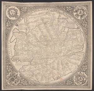 Mapa de Postroads en las cercanías de Londres de George Willdey