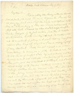 Carta incompleta [de G.W. Featherstonhaugh], Decatur, NC, a Col. Abert [John James Abert], 19 de julio de 1837 de George William Featherstonhaugh