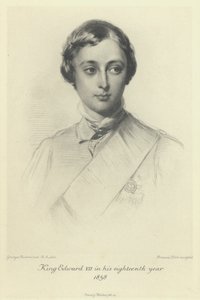 El Príncipe de Gales, el futuro Rey Eduardo VII, en su decimoctavo año, 1858 de George after Richmond