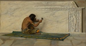 Un escultor azteca, 1887