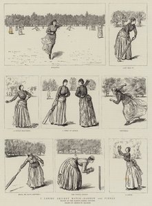 Un partido de cricket de damas, Harrow contra Pinner de George du Maurier